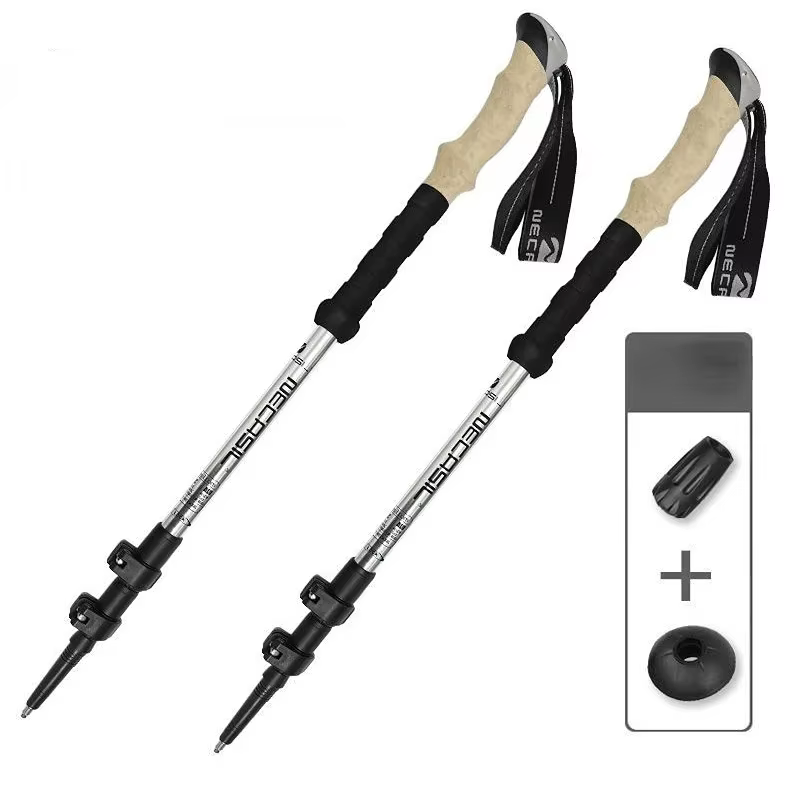 2 pièces bâtons de randonnée bâtons de marche Alpenstock télescopique ultraléger Premium réglable av