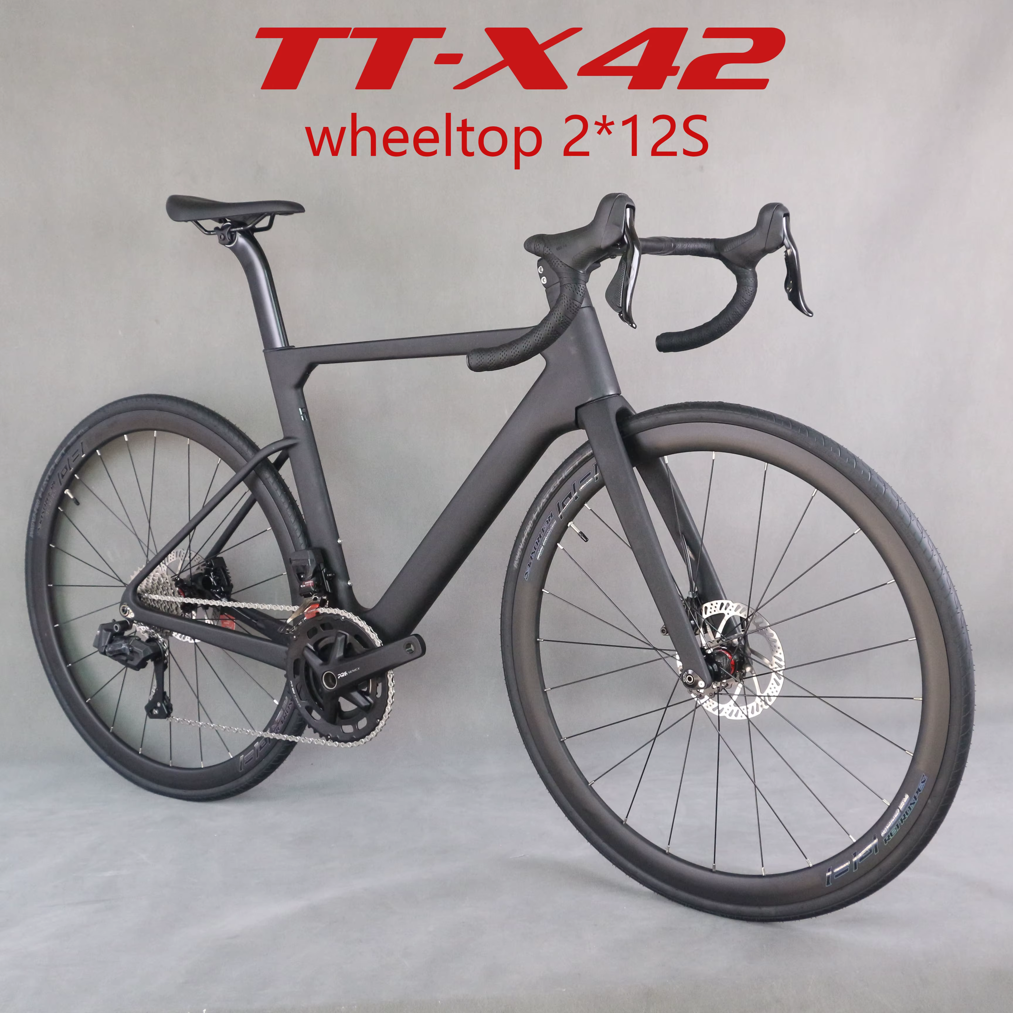 2024 nouveau Style TT-X42 vélo vélo complet cycle de route en carbone avec roue sans fil groupe élec