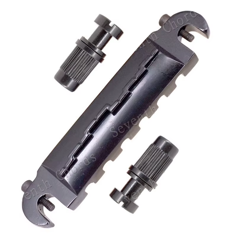 Un ensemble d'accessoires d'instruments de musique de pont de guitare électrique à 6 cordes noir arg