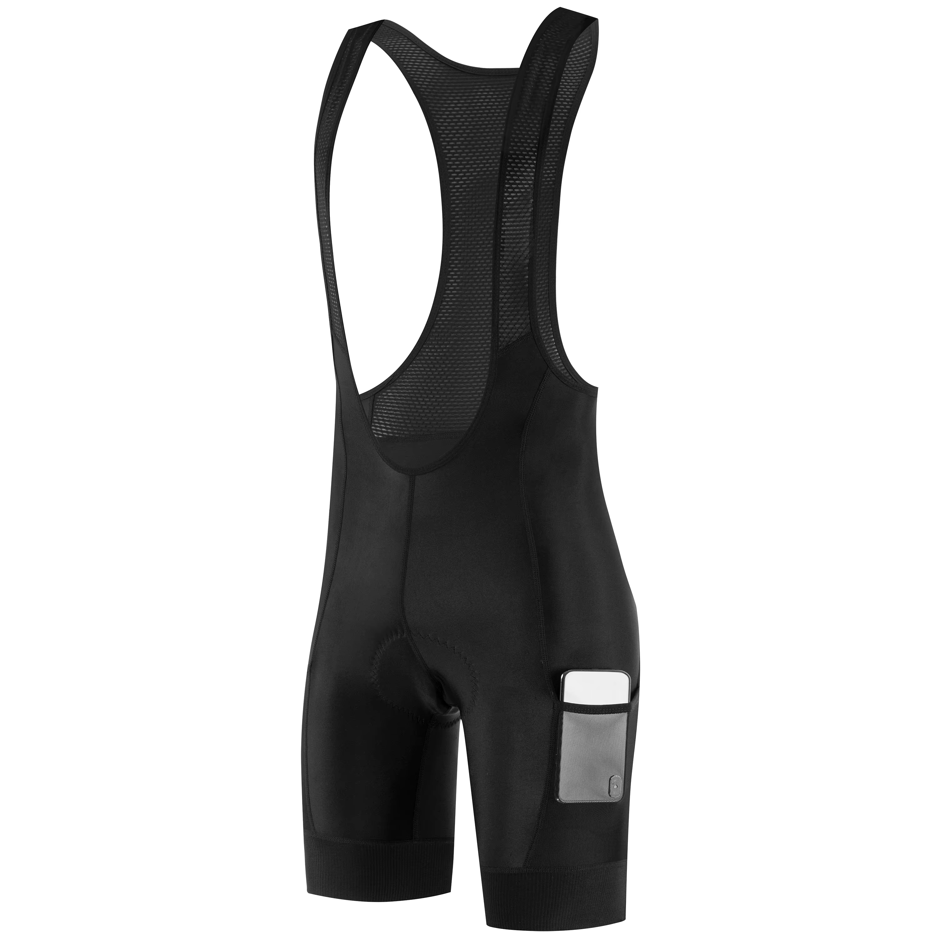 Fualrny cuissard à bretelles de cyclisme 5D Gel Pad VTT Shorts Bretelle poches extérieur respirant U