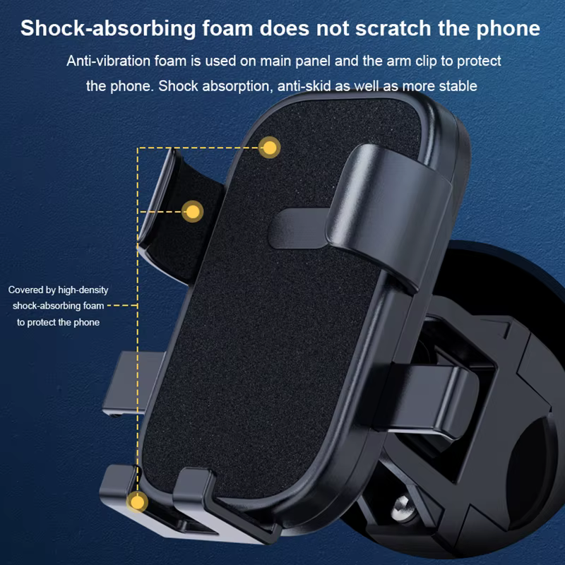 Support de téléphone antidérapant 360 °   Support de téléphone de vélo rotatif et réglable pour le c