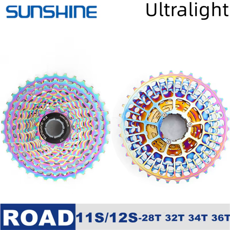 Stalshine-Cassette de vélo de route SLR ultralégère, pignon de vélo coloré, roue libre, K7 Gravel HG