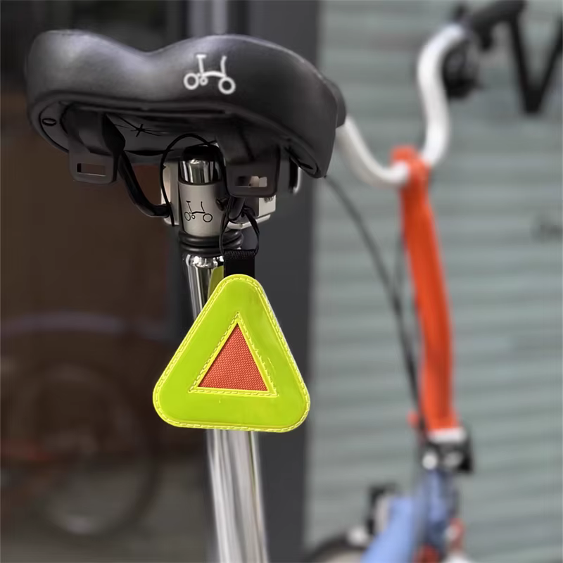 Triangle réflecteur de vélo pour Brompton, panneaux réfléchissants pour vélo de route, panneaux d'av