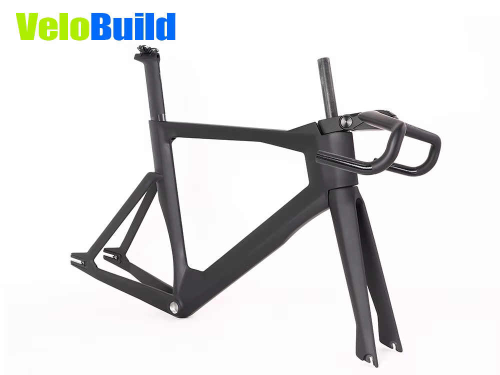 Cadre et fourche de vélo de piste en fibre de carbone