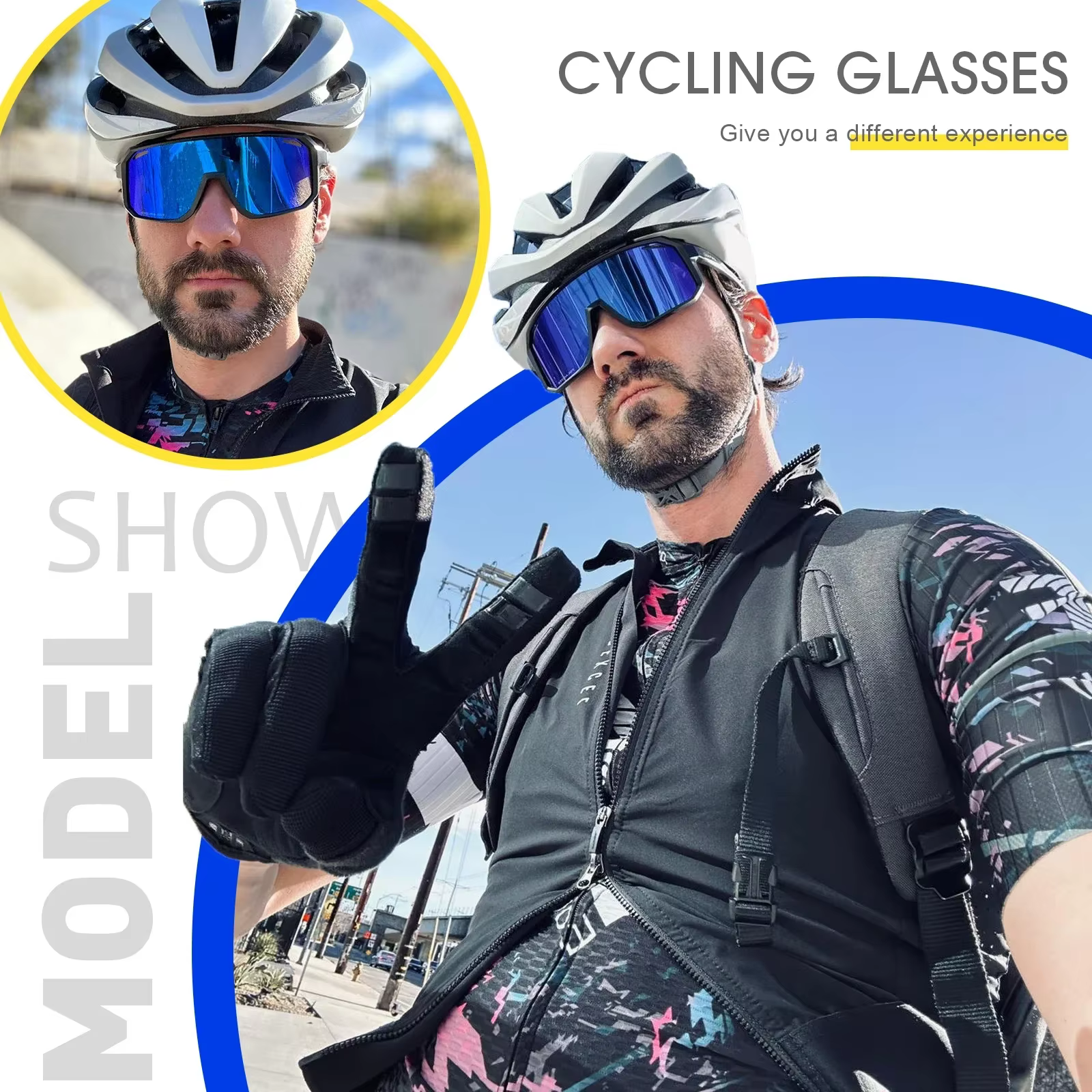 SCVCN-Lunettes de soleil de cyclisme pour hommes et femmes, lunettes de protection sportive, vélo de