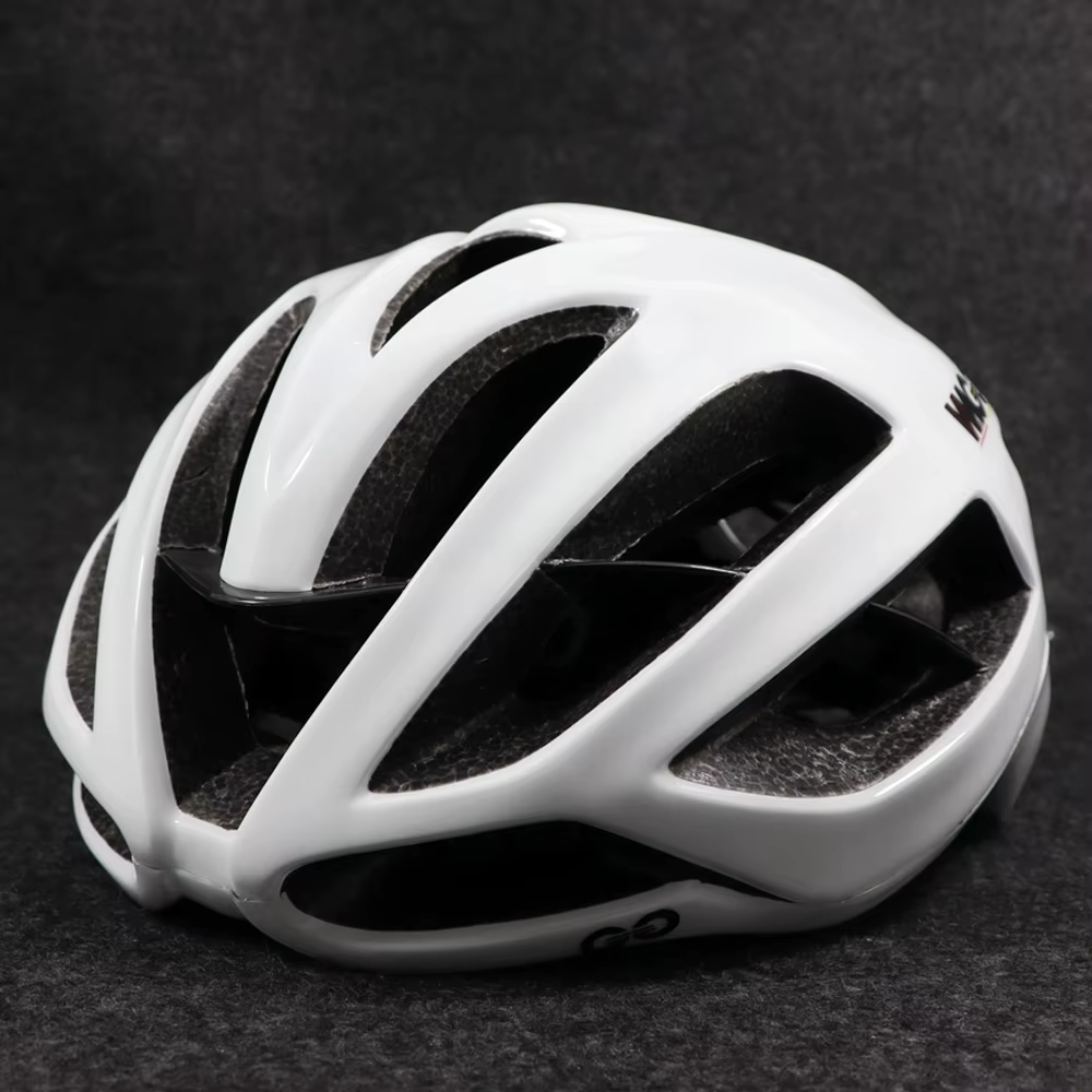 Casque de vélo de course Aero blanc, casque de vélo de route, sports de plein air, casques de protec
