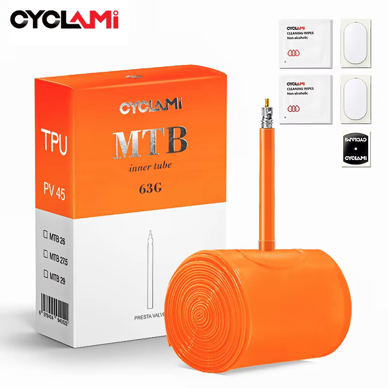 CYCLAMI-Chambre à air ultralégère pour vélo, 26 27.5 29 ans, matériau TPU, assujetfrançaise 45mm, no