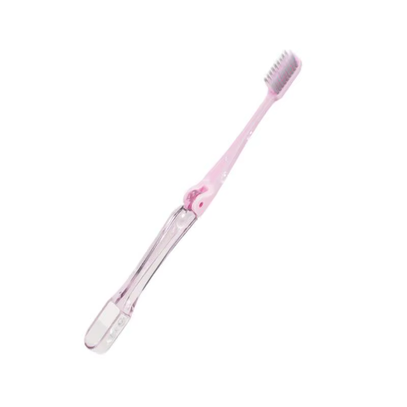 Brosse à dents pliable de voyage, mini, portable, à poils doux et moyens, design pratique pour le ca