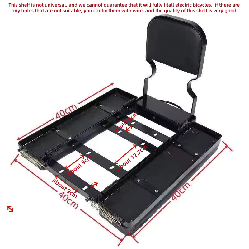 Étagère arrière pliante pour vélo, boîte de livraison multifonctionnelle à emporter, support de sièg