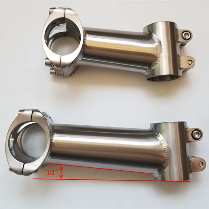 Potence en titane pour guidon de vélo de route et VTT, dimensions 31.8mm/25.4mm x 80/90/100/110/120m