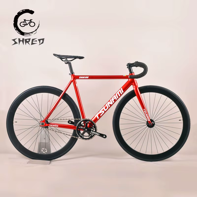 TSUNAMI-Vélo de Course SNM100 Fixie Partners, Vitesse Unique, Cadre en Aluminium 700C, Pièces de Cyc