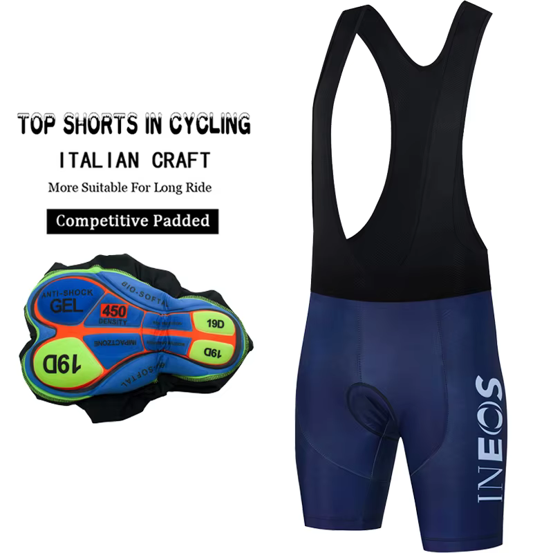 2026 INEOS Short de cyclisme bavoirs pantalons vtt hommes Maillot vêtements vélo professionnel Gel c