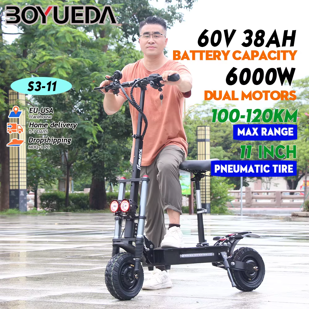 Scooter électrique de mobilité tout Terrain de scooter électrique de moteur duel de scooter électriq
