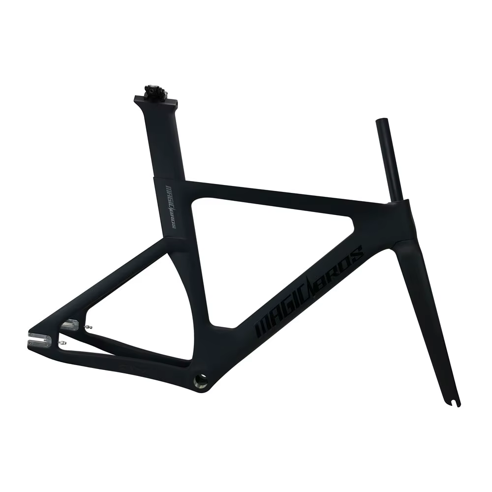 Cadre et fourche à engrenages fixes en carbone 700C, 49cm 51cm 54cm 57cm, cadre de vélos de route