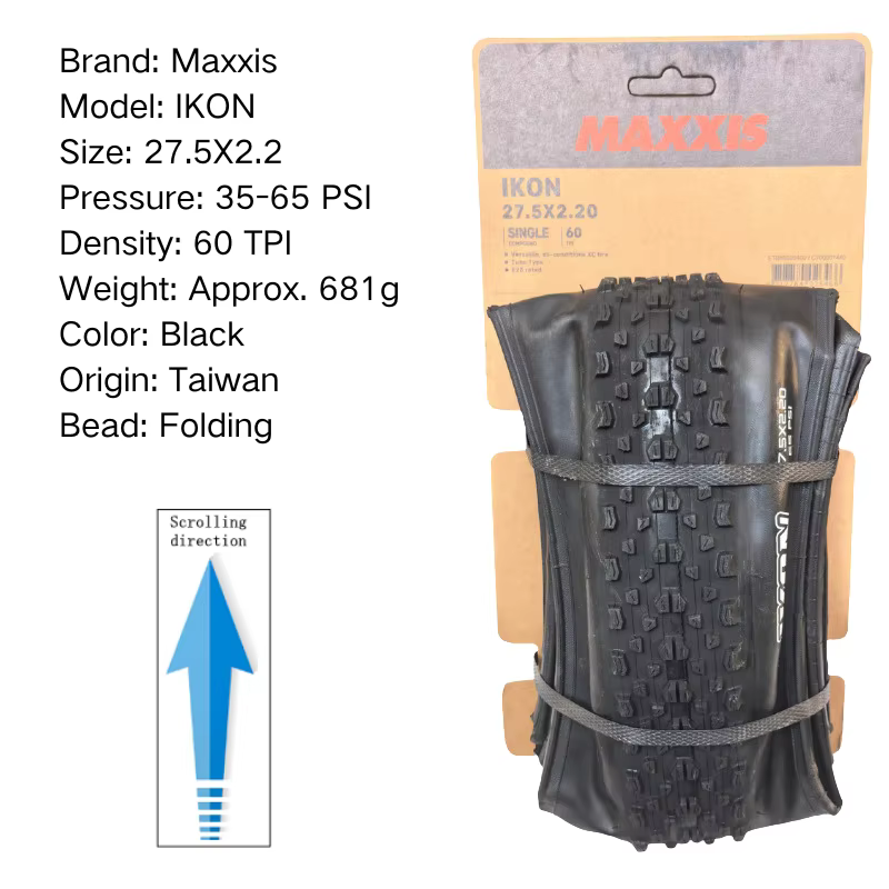 Les pneus de VTT Maxxis IKON26/27.5/29X2.2 2.0 2.35 sont un pneu XC polyvalent conçu pour effectuer