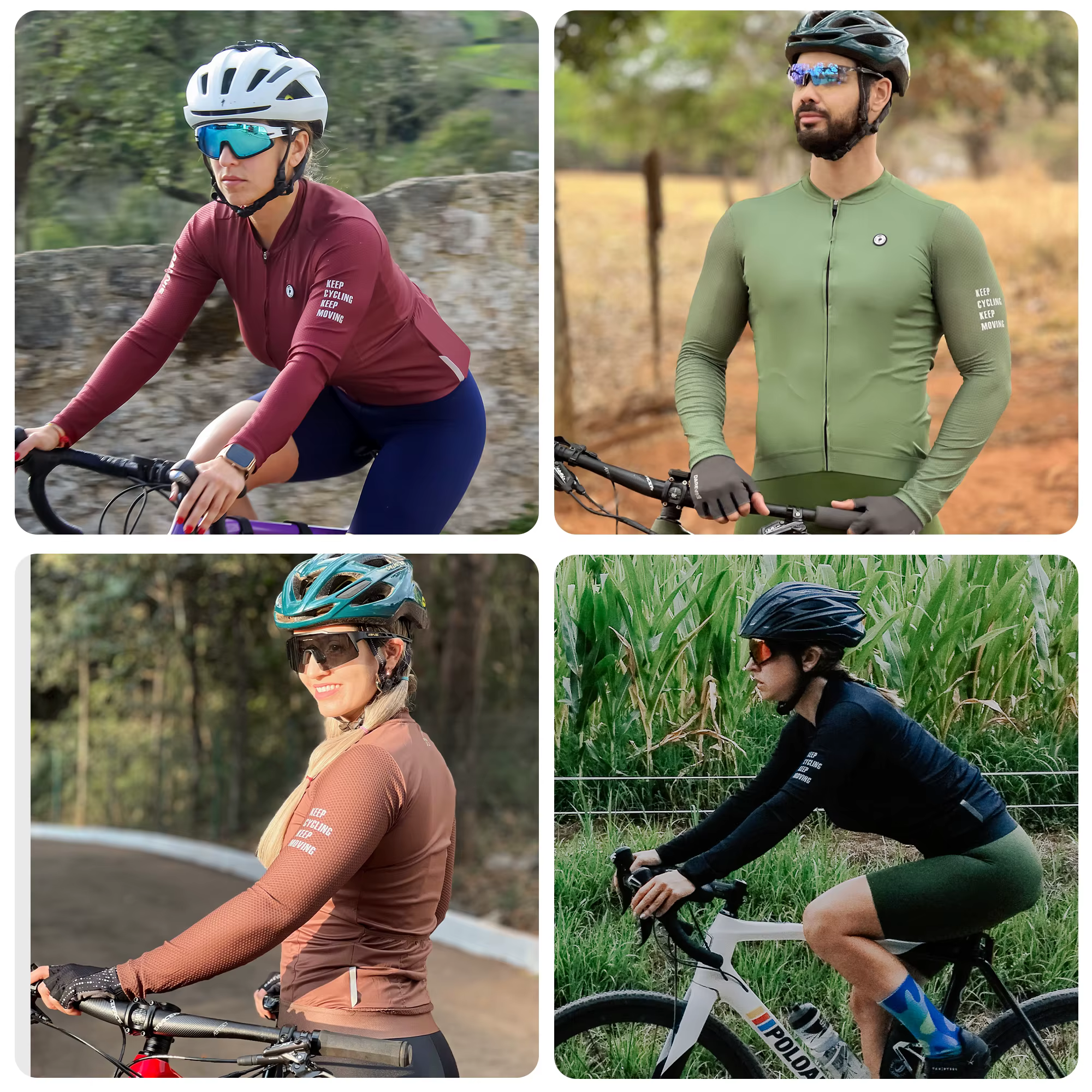 DAREVIE Maillot de cyclisme respirant à manches longues pour hommes et femmes, maille à bulles 3D, p