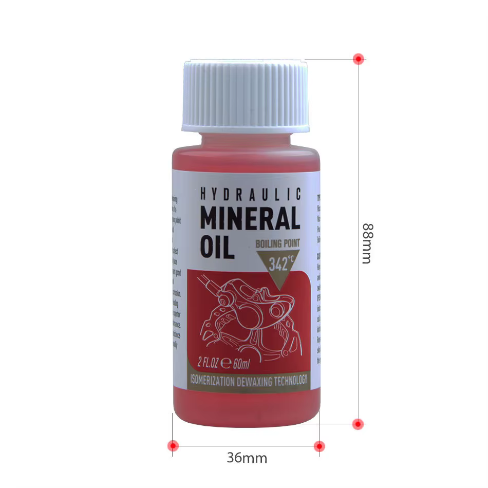 Huile minérale pour freins de vélo haute performance - 60 ml/2 oz - Idéal pour les systèmes de frein