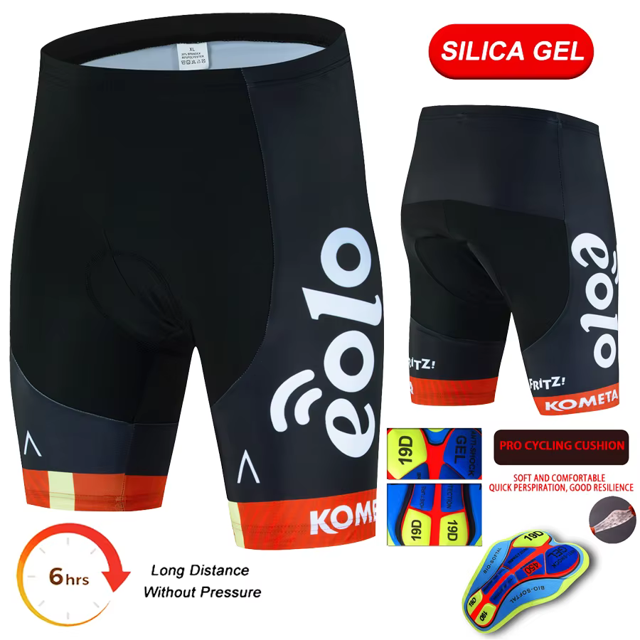 Cuissard cycliste EOLO 5 couleurs 2026 pour homme, respirant, séchage rapide, avec rembourrage gel 1