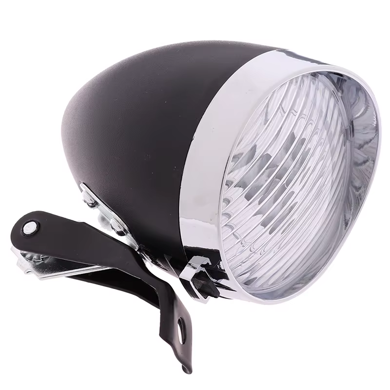Feu avant de vélo rétro à 3 LED, lampe de poche Vintage, haute luminosité, partie de conduite noctur