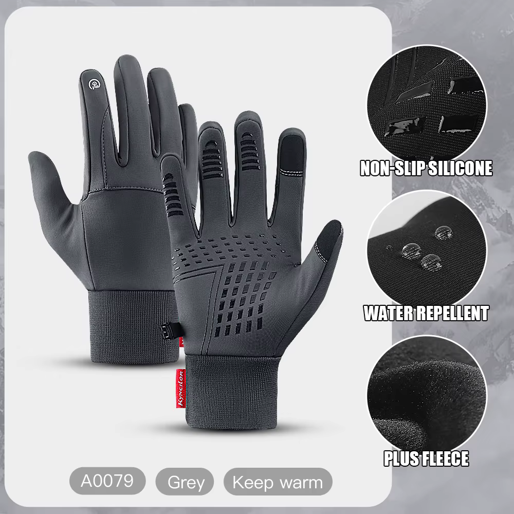 Gants de cyclisme imperméables hiver écran tactile gants de vélo en plein air Scooter coupe-vent équ