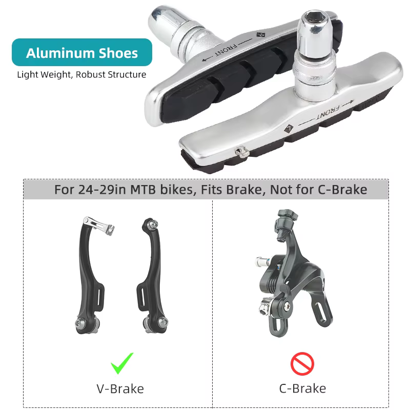 Deemount qualité v-plaquettes de frein vtt vélo de montagne 72mm étrier de frein en aluminium. Chaus