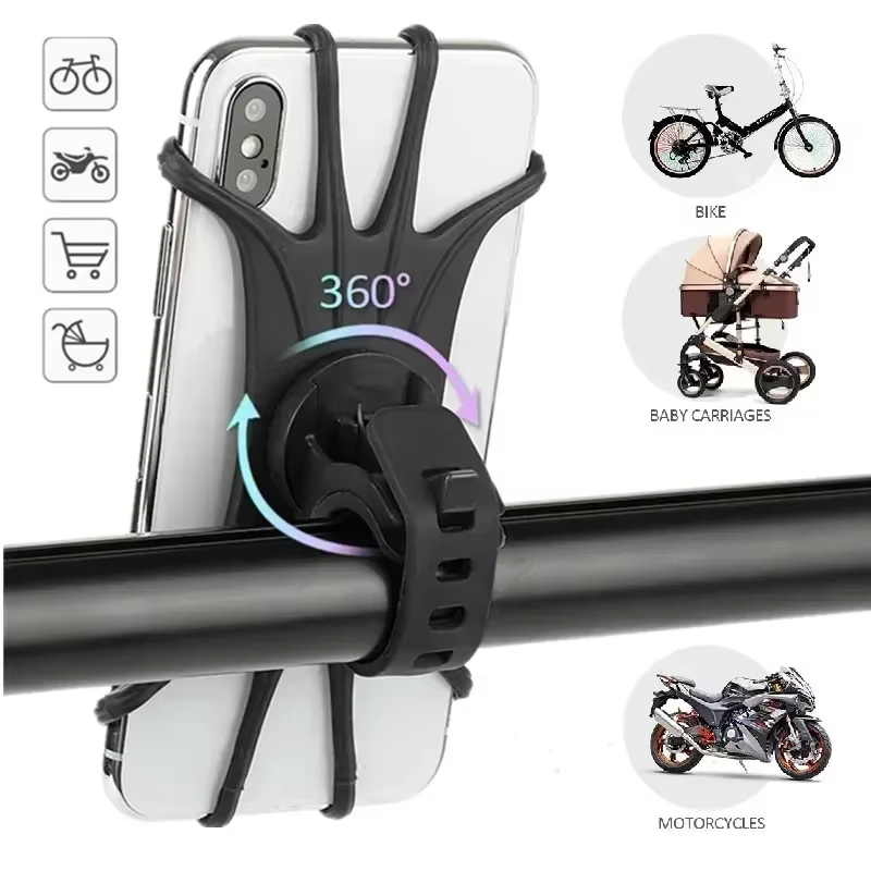 Accessoires universels pour Scooter, Support élastique antichoc en Silicone, Support pour téléphone 