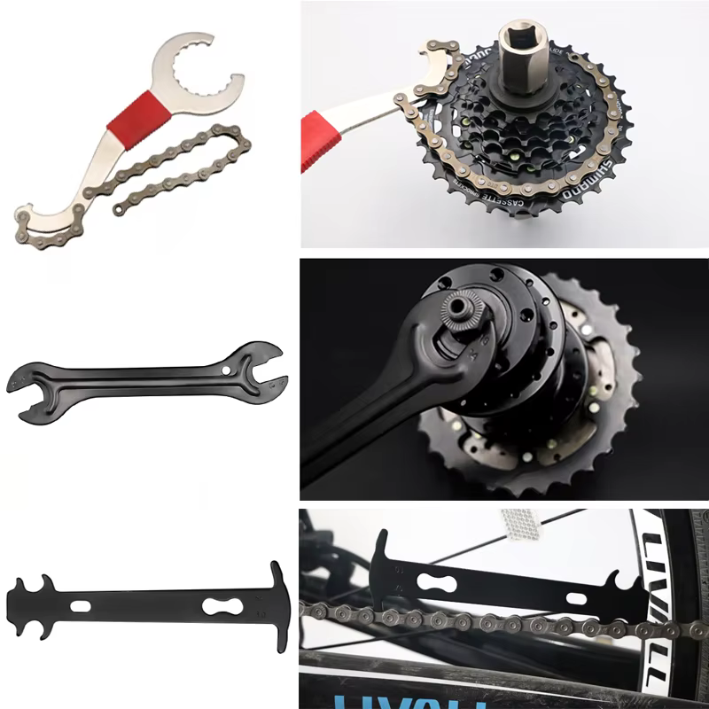 Ensembles d'outils de réparation de vélo, disjoncteur de chaîne, extracteur de manivelle, règle de m