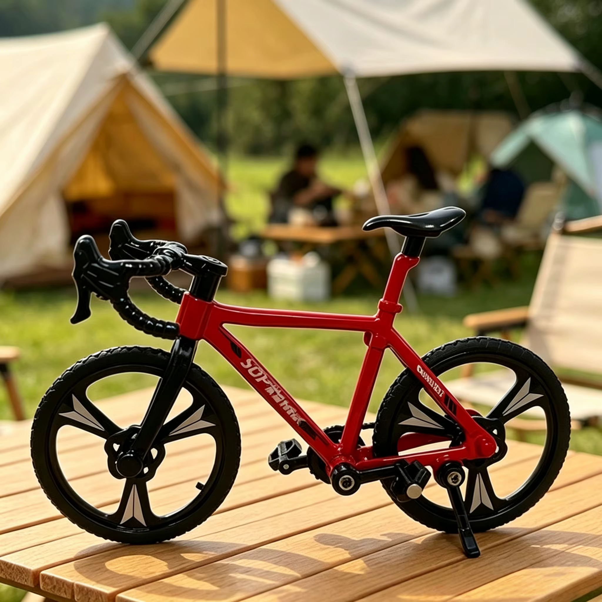 Mini modèle de vélo en alliage - Vélos de montagne et de route en plusieurs couleurs, jouet créatif 