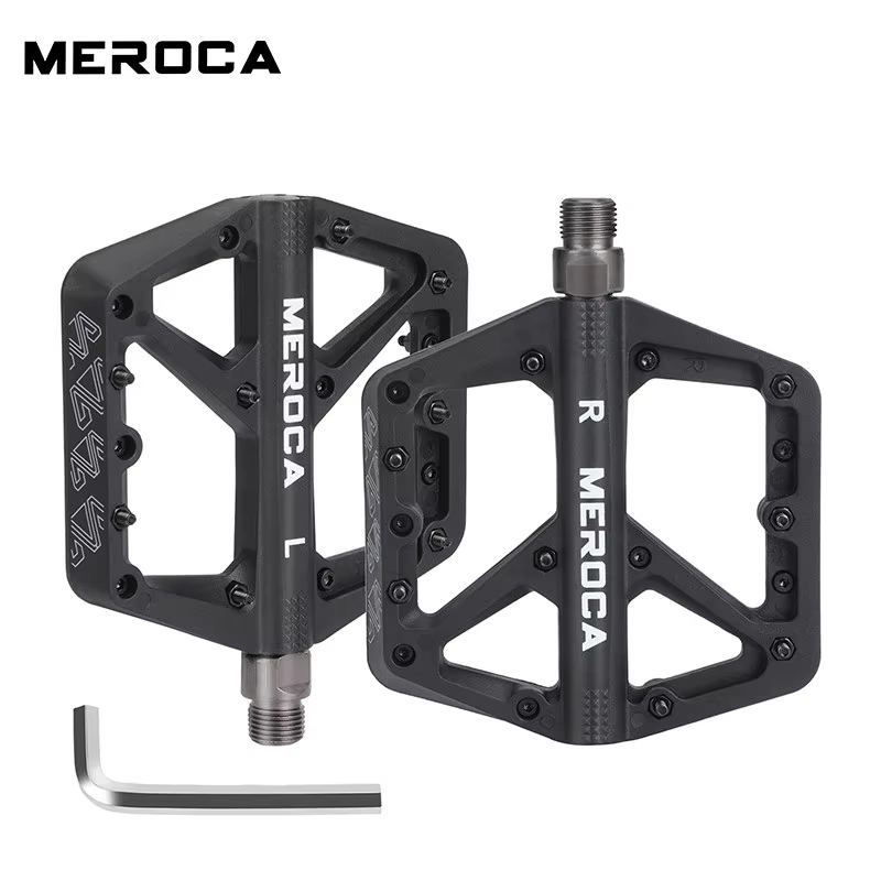 MEROCA pédales de vélo anti-dérapant haute résistance pédale en Nylon élargi grand roulement lisse c