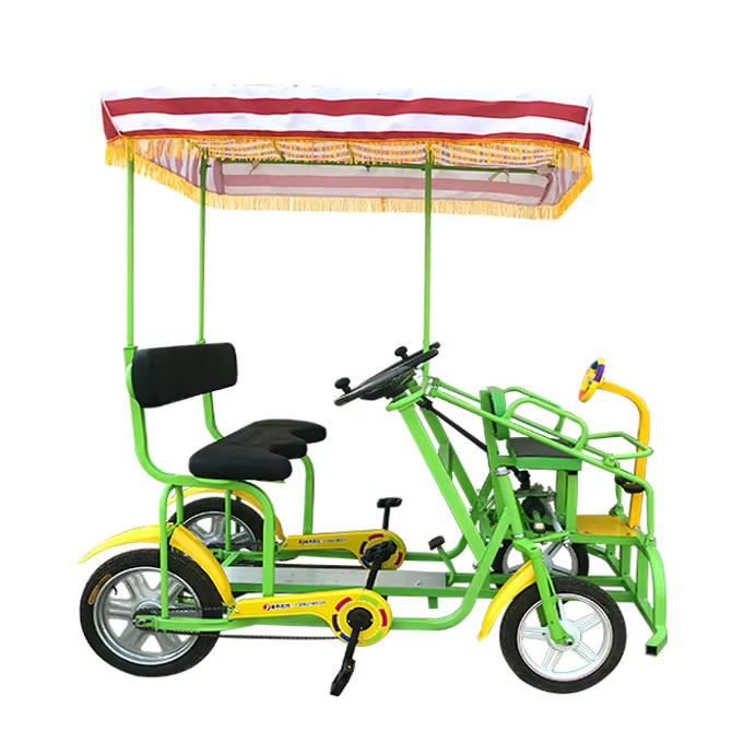 Vélo tandem de tourisme à quatre roues, véhicules touristiques et récréatifs, vélo tandem pour adult