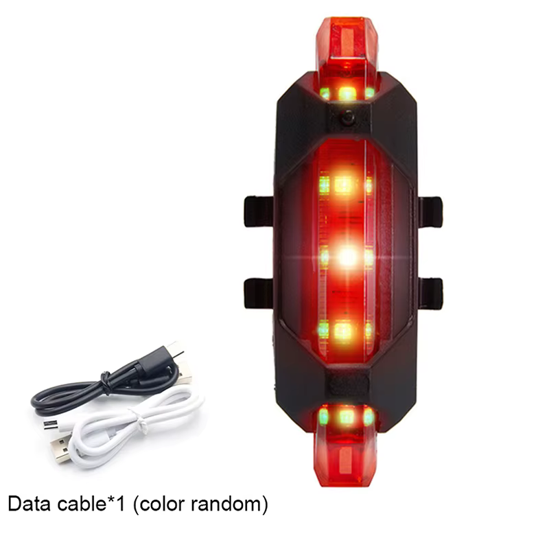 Lampe de vélo avant et arrière, phare, lampe torche, éclairage de vélo, ensemble de lumières LED rec