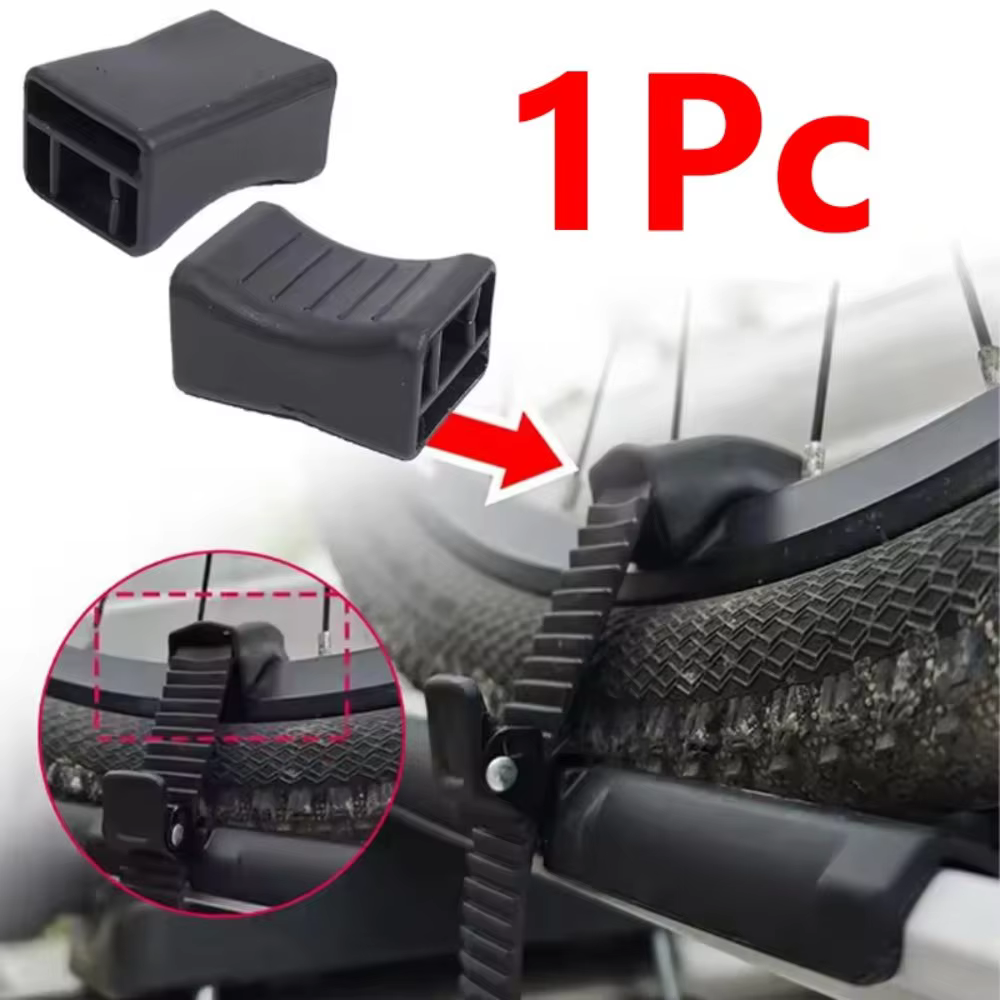 Sangles d'adaptation de roue de vélo pour porte-vélos de toit en plastique souple avec coussin de pr