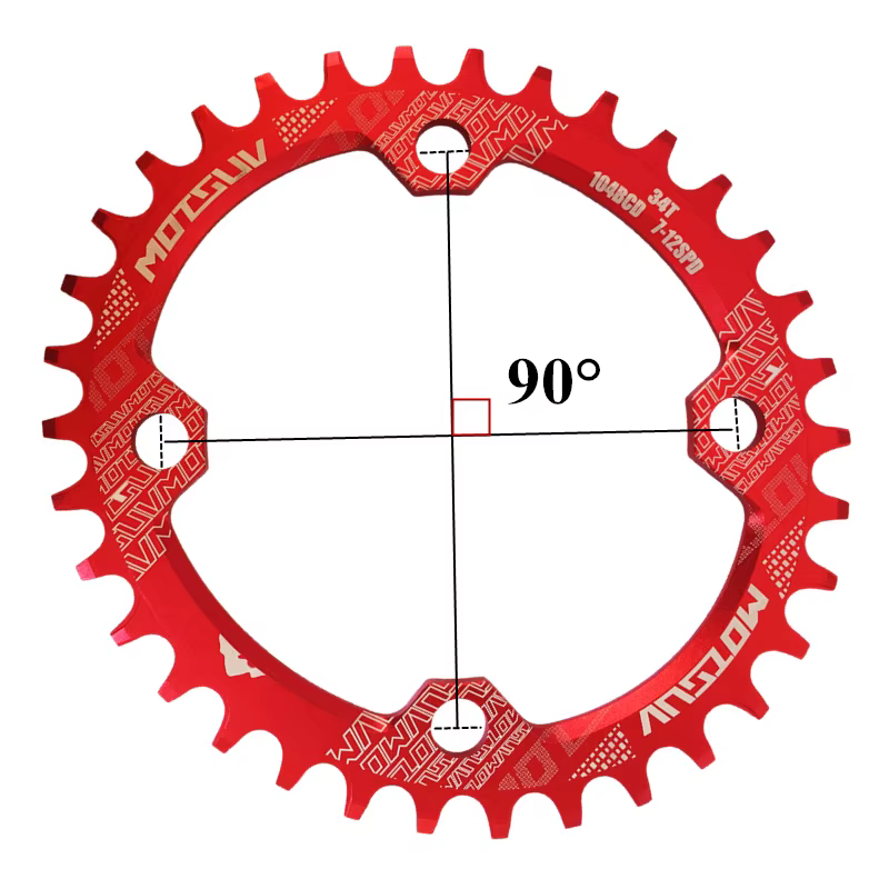 MOTSUV plateau ovale 104BCD pour Shimano vtt vélo anneau de chaîne 32T 34T 36T plaque dent roue à ch