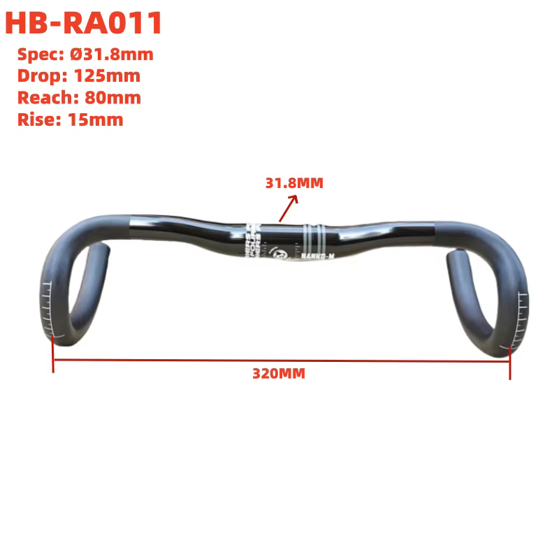 FOURIERS HB-RA011 guidon de vélo de route en aluminium barre pliée 31.8x320/340/360/380/400/420mm