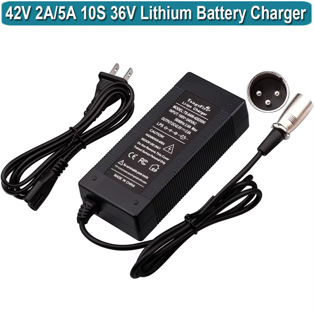 Chargeur de vélo électrique 42V XLR 3 broches pour pneus larges Swagtron EB6, paysage urbain Heybike