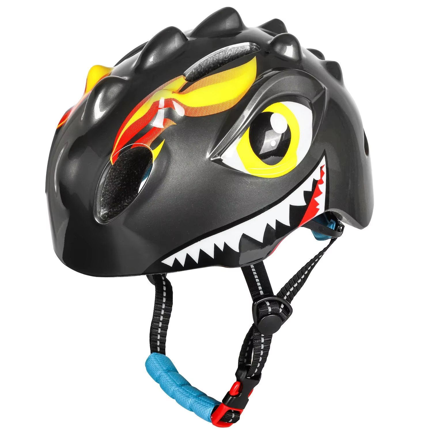 Casque de cyclisme dinosaure réglable – Rembourrage respirant pour les cyclistes d'équilibre et les