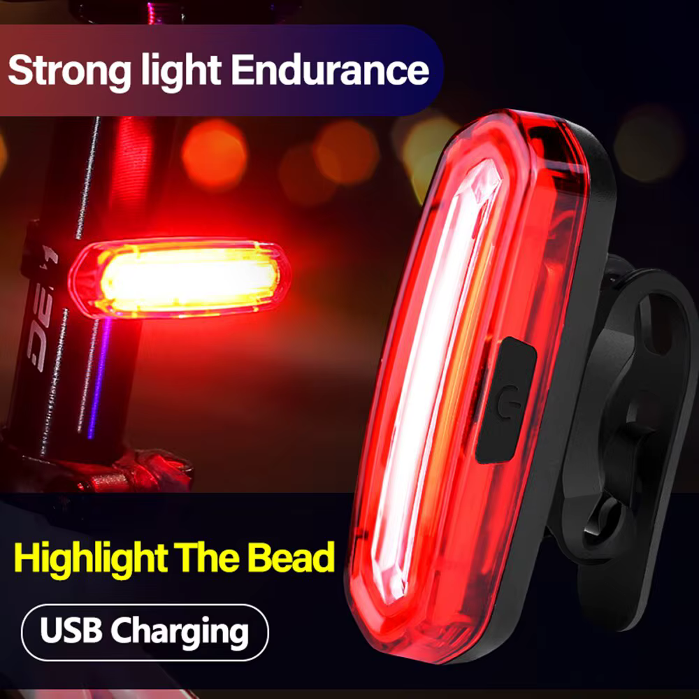 Feu arrière VTT lumière rouge vélo lumière arrière USB Rechargeable LED vélo vélo avertissement lumi