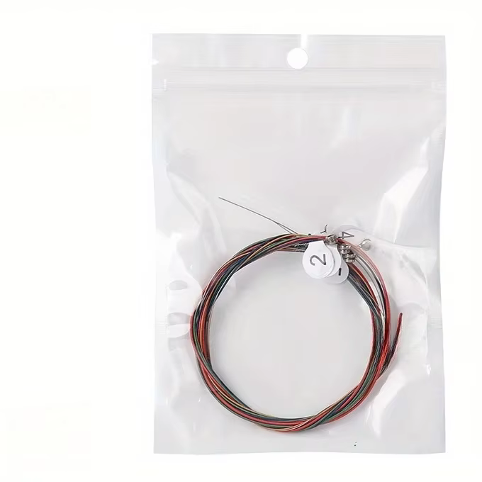 Cordes de guitare acoustique multicolores, 6 pièces/ensemble, cordes E-A colorées arc-en-ciel pour a