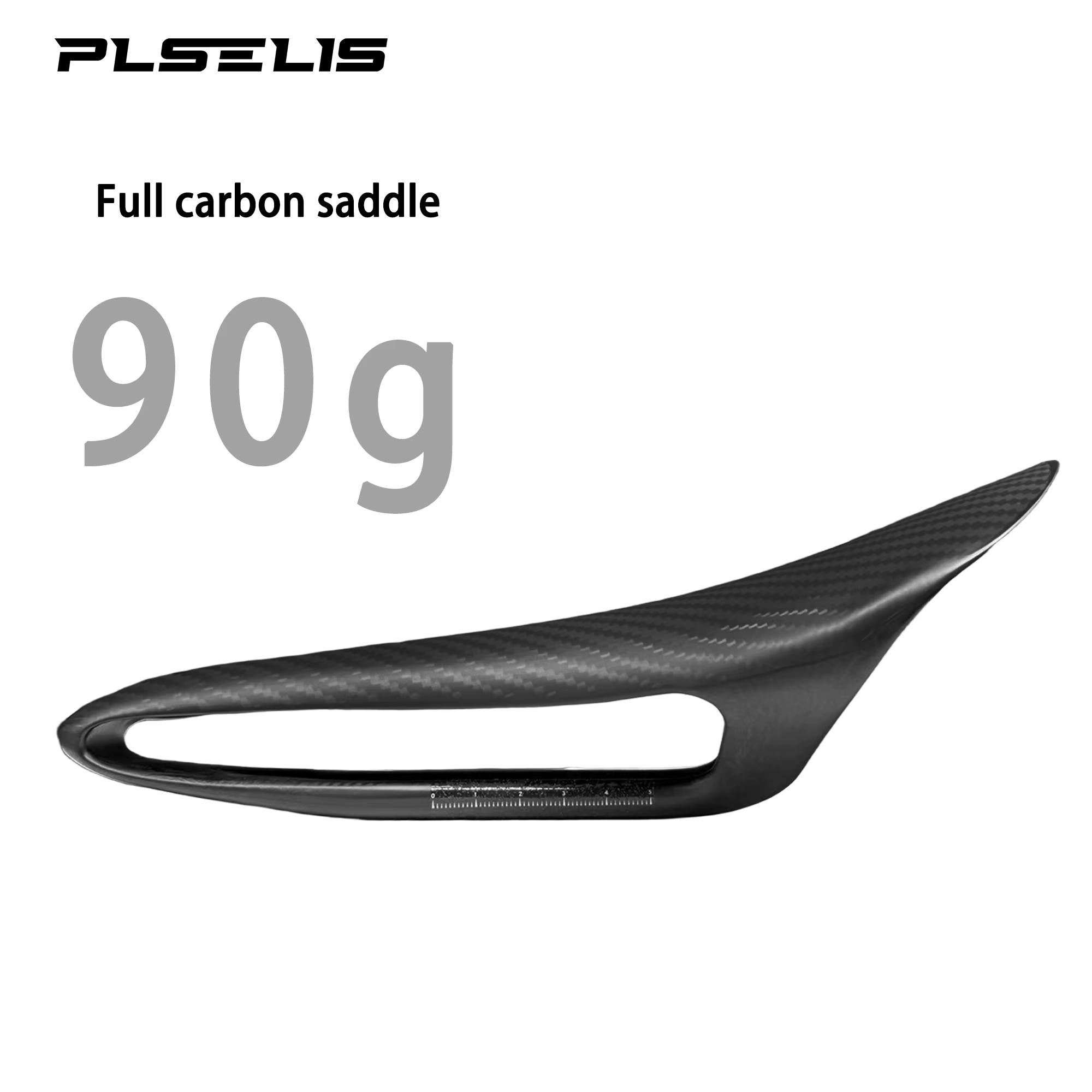 Selle de vélo de route en fibre de carbone pleine Plselis, coussin ergonomique aérodynamique, siège