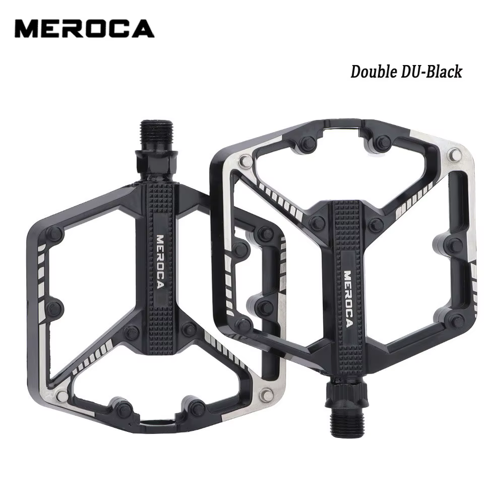 Pédales de vélo en aluminium MEROCA, double roulement étanche, antidérapantes, ultralégères, pour VT