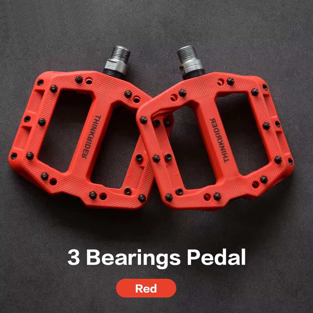 ThinkRider-Pédales de vélo plates VTT et route, 3 roulements scellés, pédales de vélo de montagne, p
