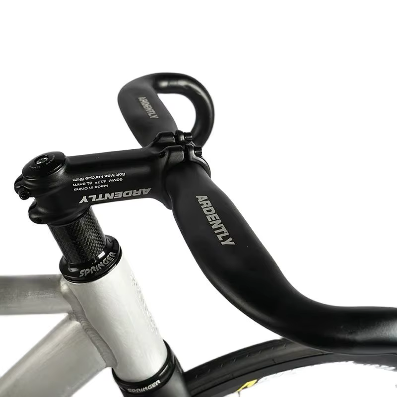 Guidon de vélo de route en aluminium à pignon fixe, barre de direction de vélo de course 31.8/380mm,