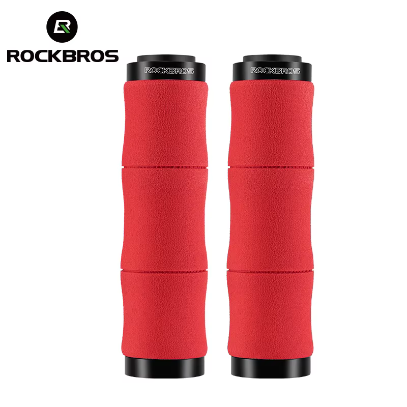 ROCKBROS poignées de vélo poignées de guidon de vélo à Joint en bambou avec bouchon anti-poussière p