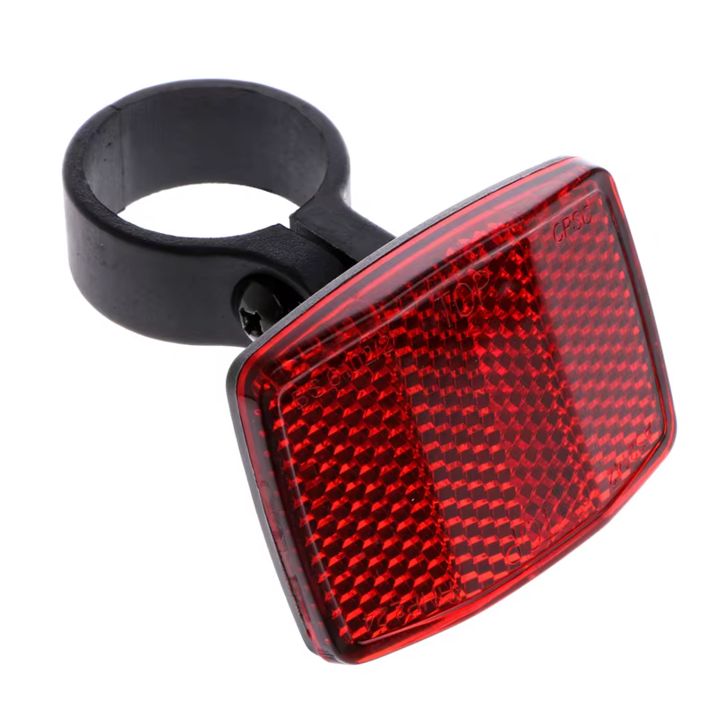 Réflecteur de guidon de vélo réfléchissant avant et arrière, lumière d'avertissement, lentille de sé