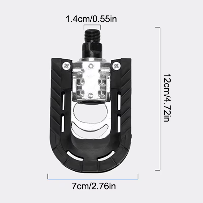 Pédales de vélo pliantes de sécurité pour vélo électrique, pédales plates larges en aluminium avec b