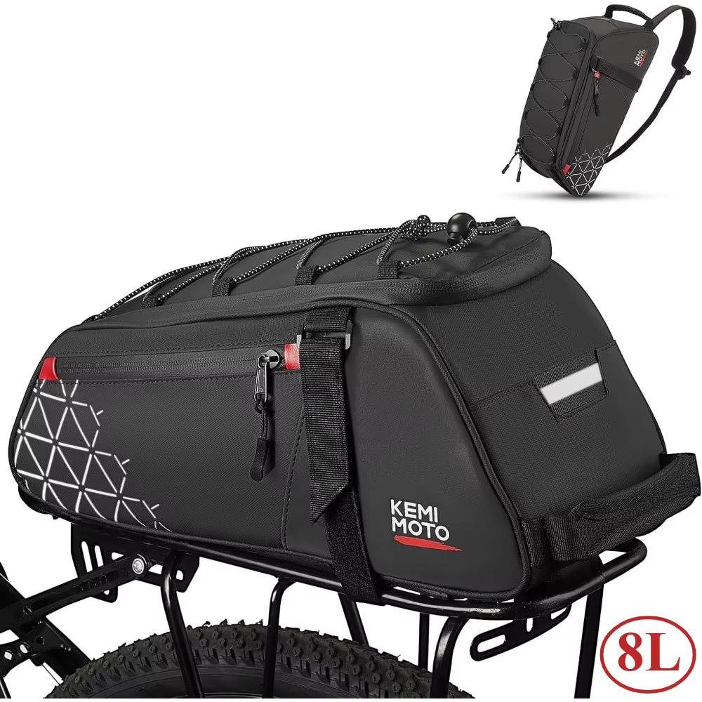 Sac de vélo sacs de support de vélo arrière 8L 13L sac de coffre de vélo étanche pour vélo électriqu
