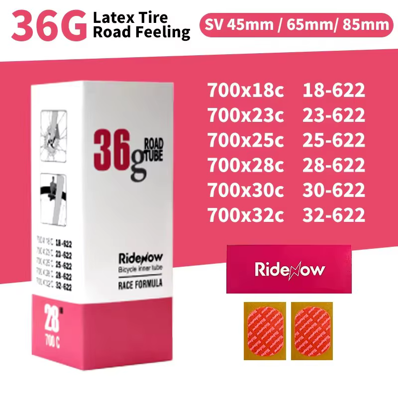 RideNow chambre à air ultralégère vélo de route 700c 18 23 25 28 30 32 vélo Valve française 45mm/65m