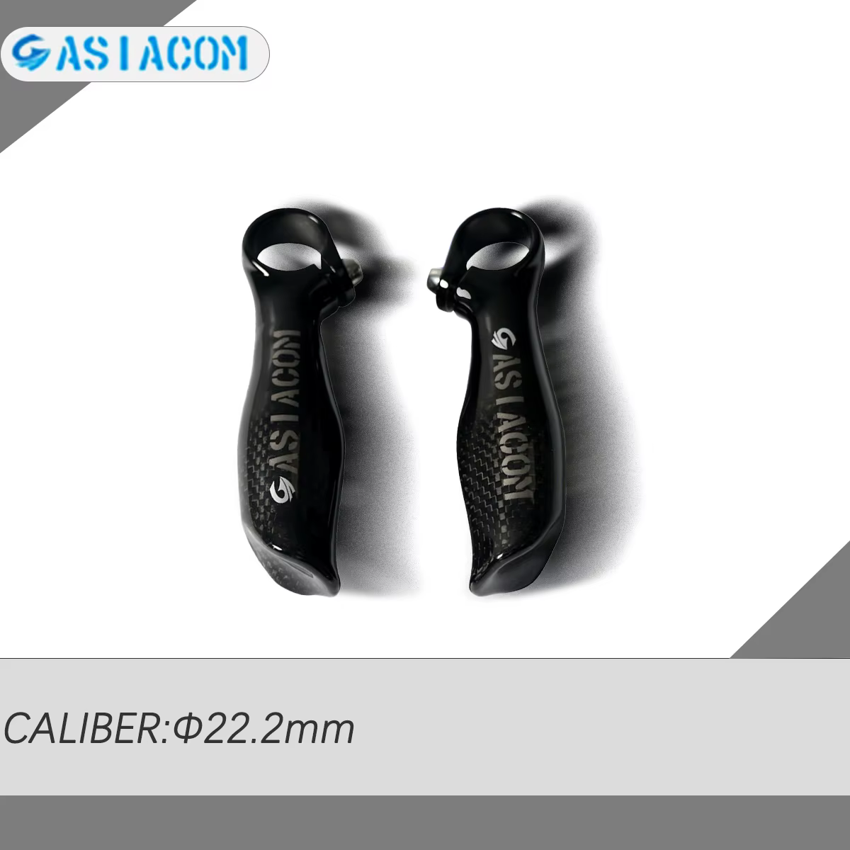 ASIACOM Poignées de guidon de vélo en aluminium et fibre de carbone, pour VTT, guidons de descente, 