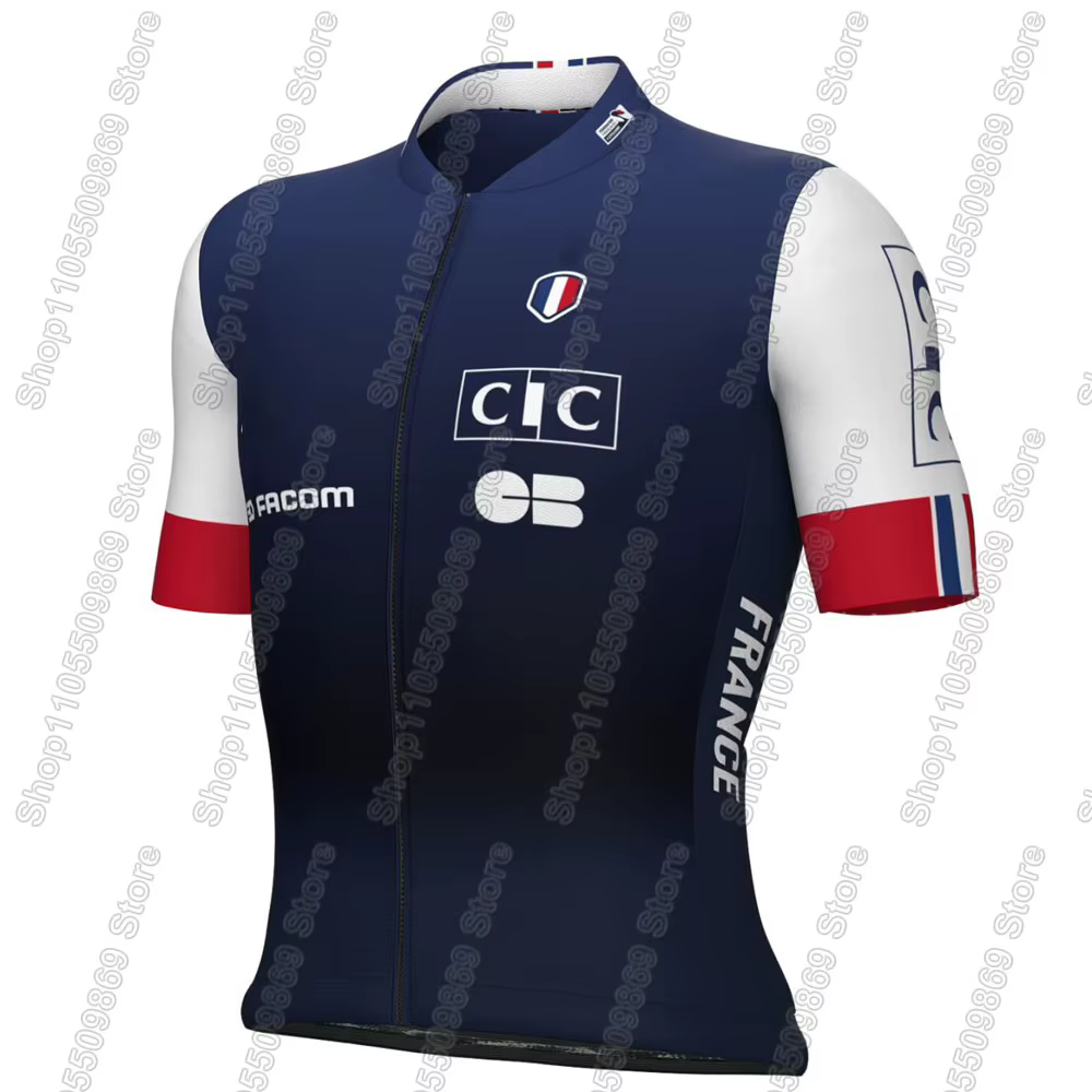 Ensemble Maillot et Short Cycliste Équipe Nationale de France 2026 – Tenue VTT et Vélo de Route à Ma
