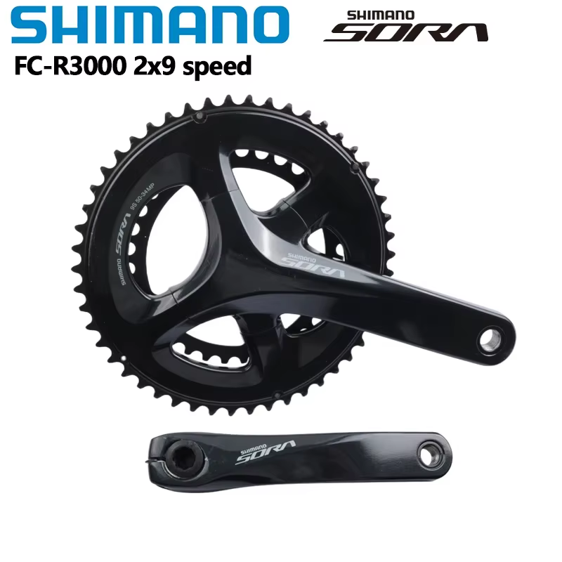Shimano Sora FC-R3000 Pédalier 2x9 Vitesse 170mm 175mm 50-34T Avec BB-RS501 Route Manivelle Pour Vél
